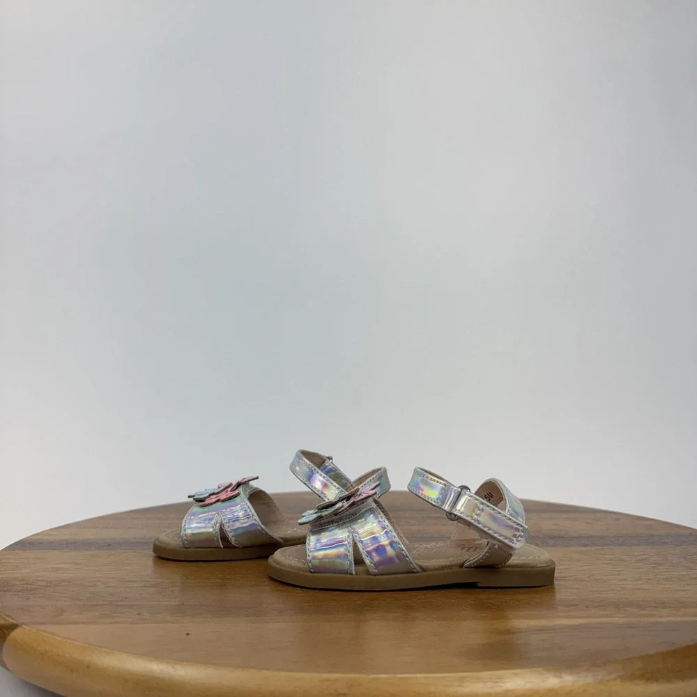 New Little Kids Girls Jellypop Lil Sheba Iridescent‎ Butterfly Sandals Size 5 C
